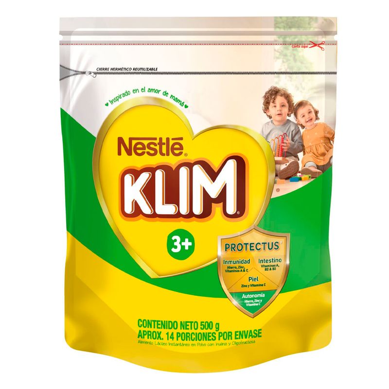 Klim en polvo 3+ DHA bolsa x500g