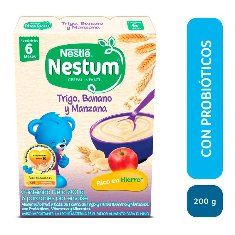 Cereal Infantil Nestum banano y manzana x200gr