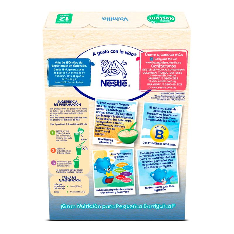 Cereal Infantil Nestum de Vainilla x200gr