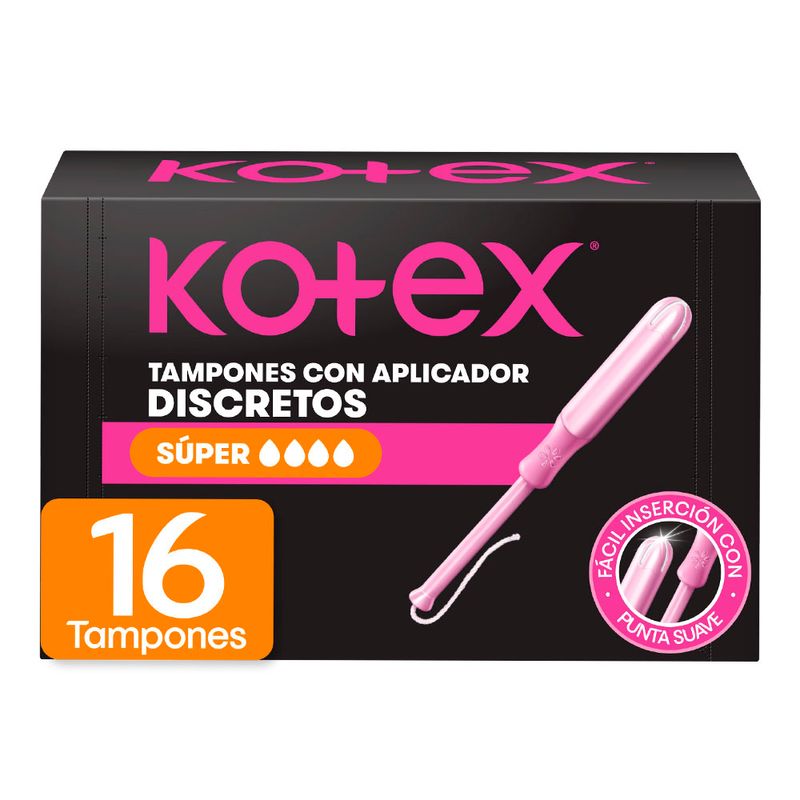 Kotex Tampones super con aplicador (16 und)