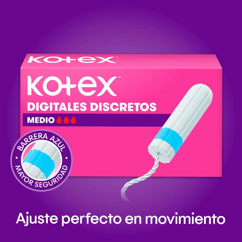 Kotex Tampones digitales medio x20und