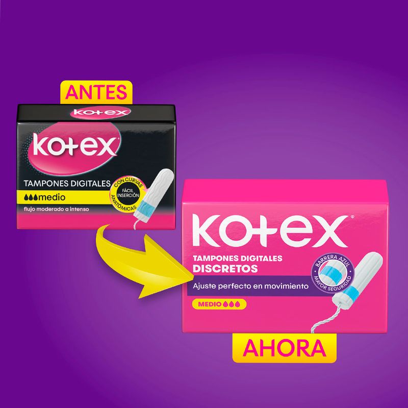 Kotex Tampones digitales medio x20und