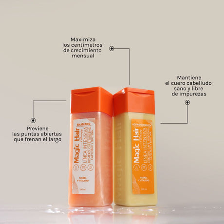 MAGIC HAIR NUEVA LINEA DE CRECIMIENTO INTENSIVO - Shampoo Linea Intensiva 500ml y Acondicionador Linea Intensiva 500ml (2 pack)