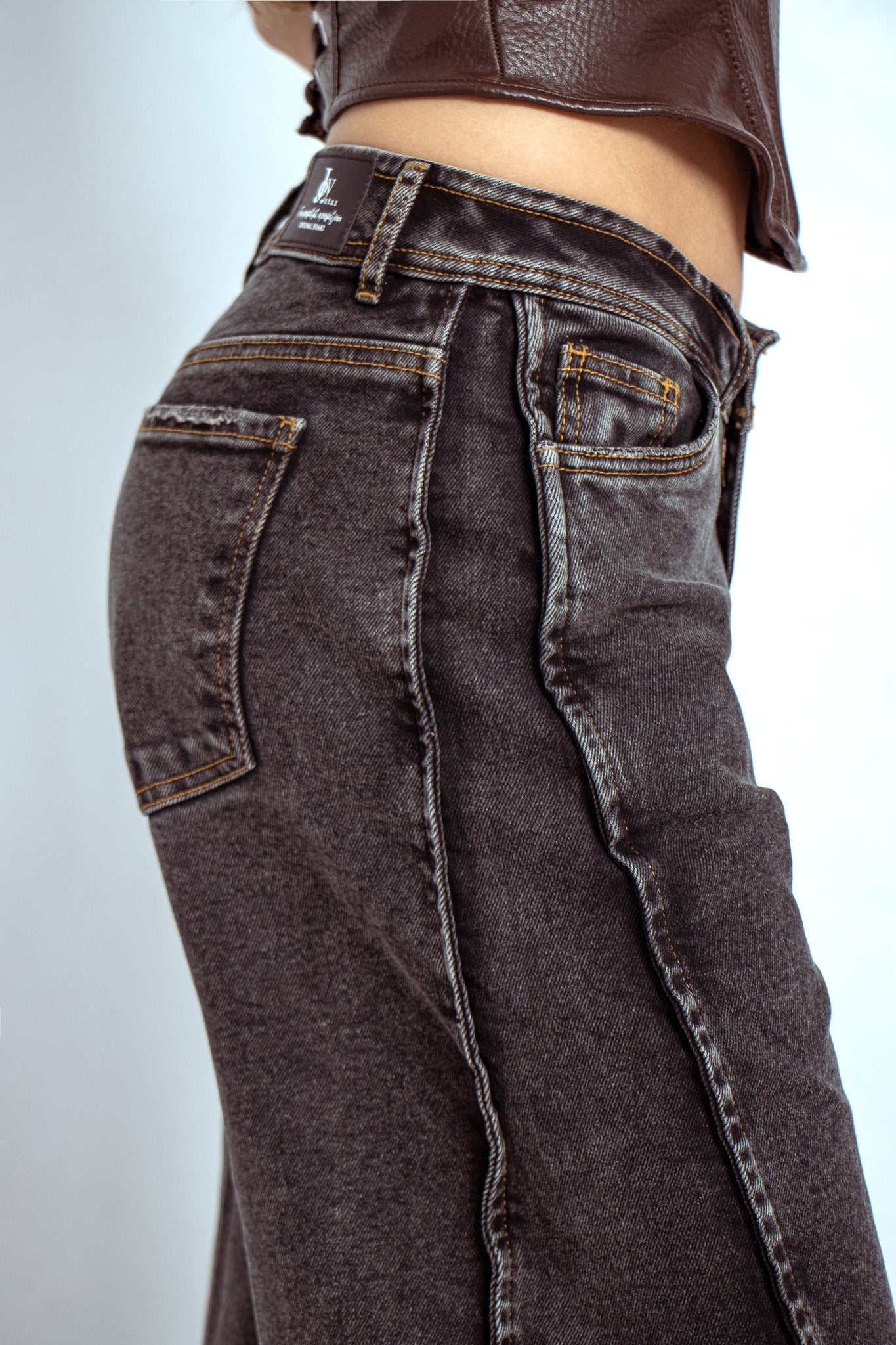 Joy Staz Colombian Jeans Pantalon Corte Barrel Tiro Alto 716016 Jeans Colombianos