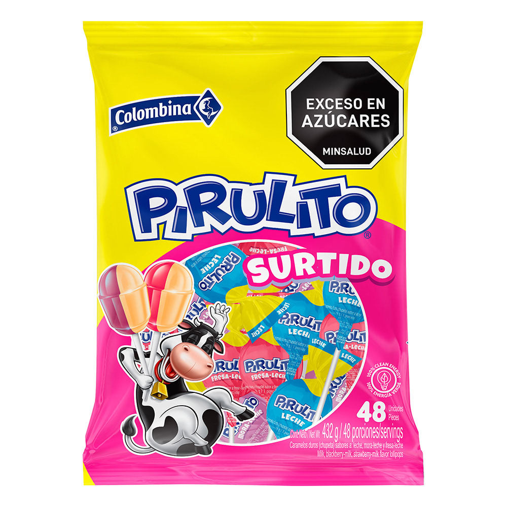 PIRULITO Chupeta sabores surtidos x 48un - 432g