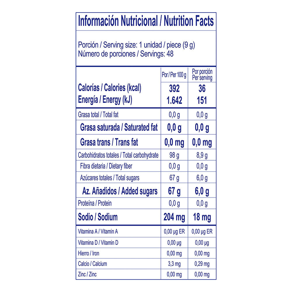 PIRULITO Chupeta sabores surtidos x 48un - 432g