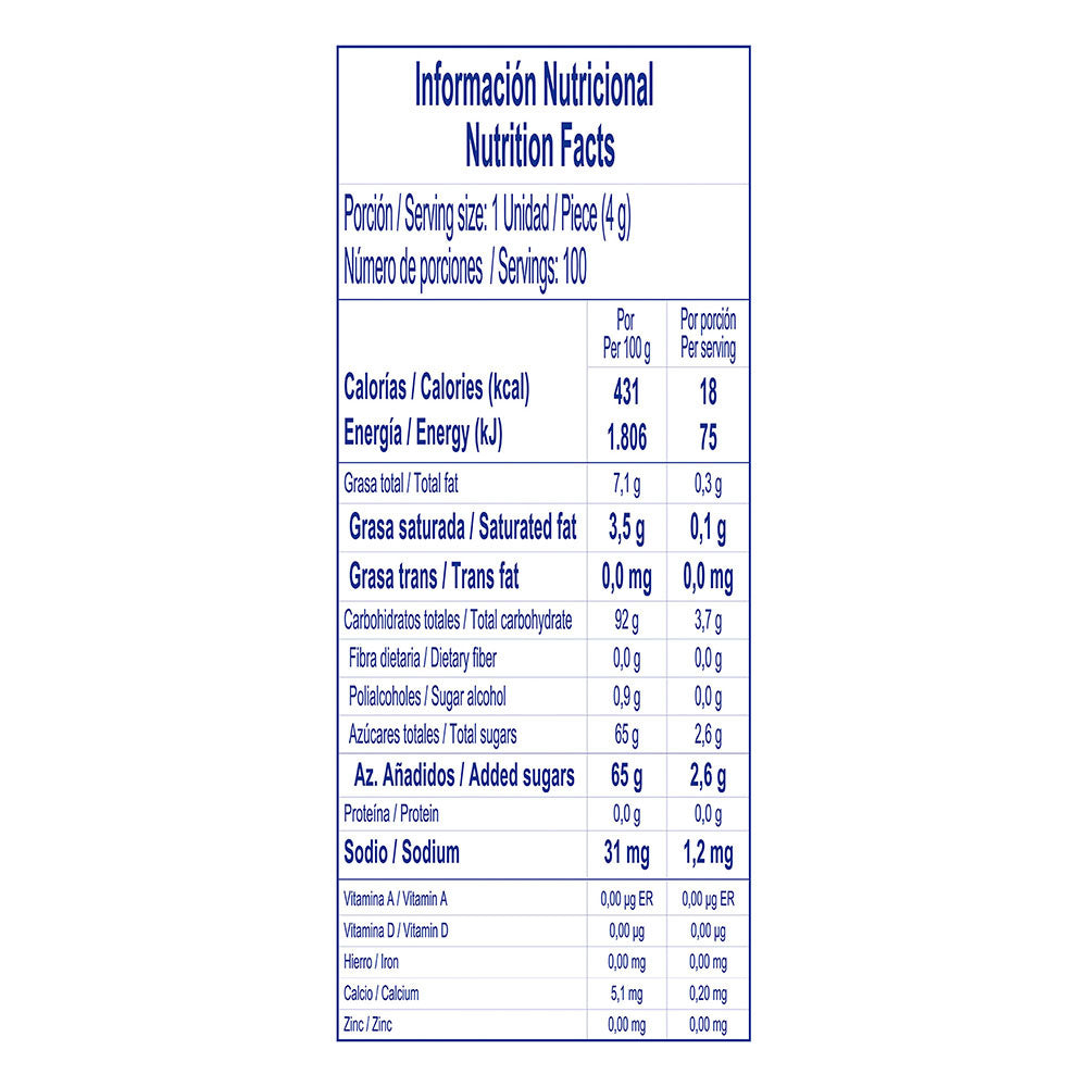 SNOW MINT Caramelo blando sabor menta Colombina x 100un - 400g