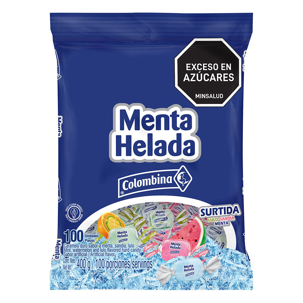 MENTA HELADA Colombina sabores surtidos x 100un - 400gr
