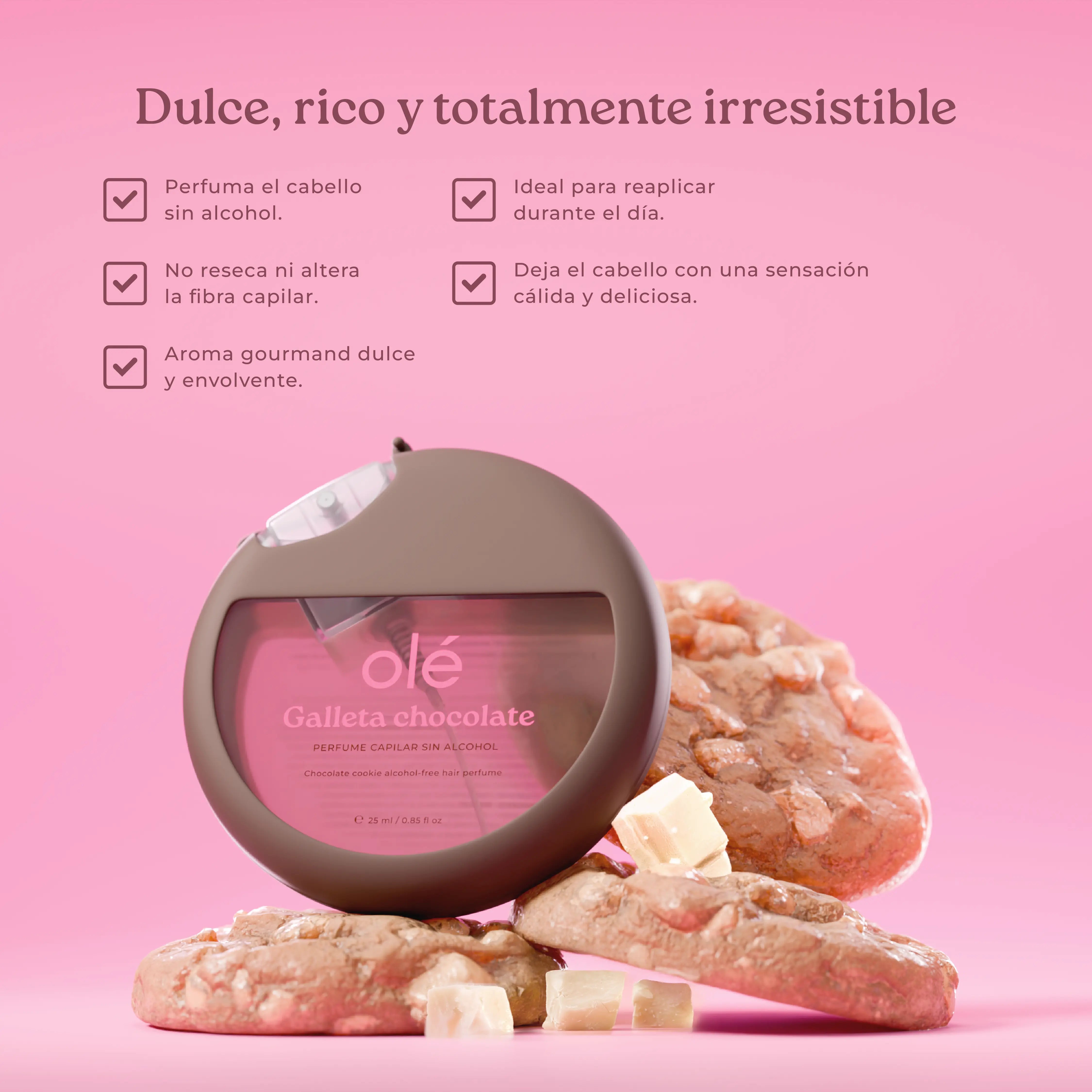 Ole Capilar Perfume Capilar sin alcohol Aroma a Galleta Chocolate 25ml