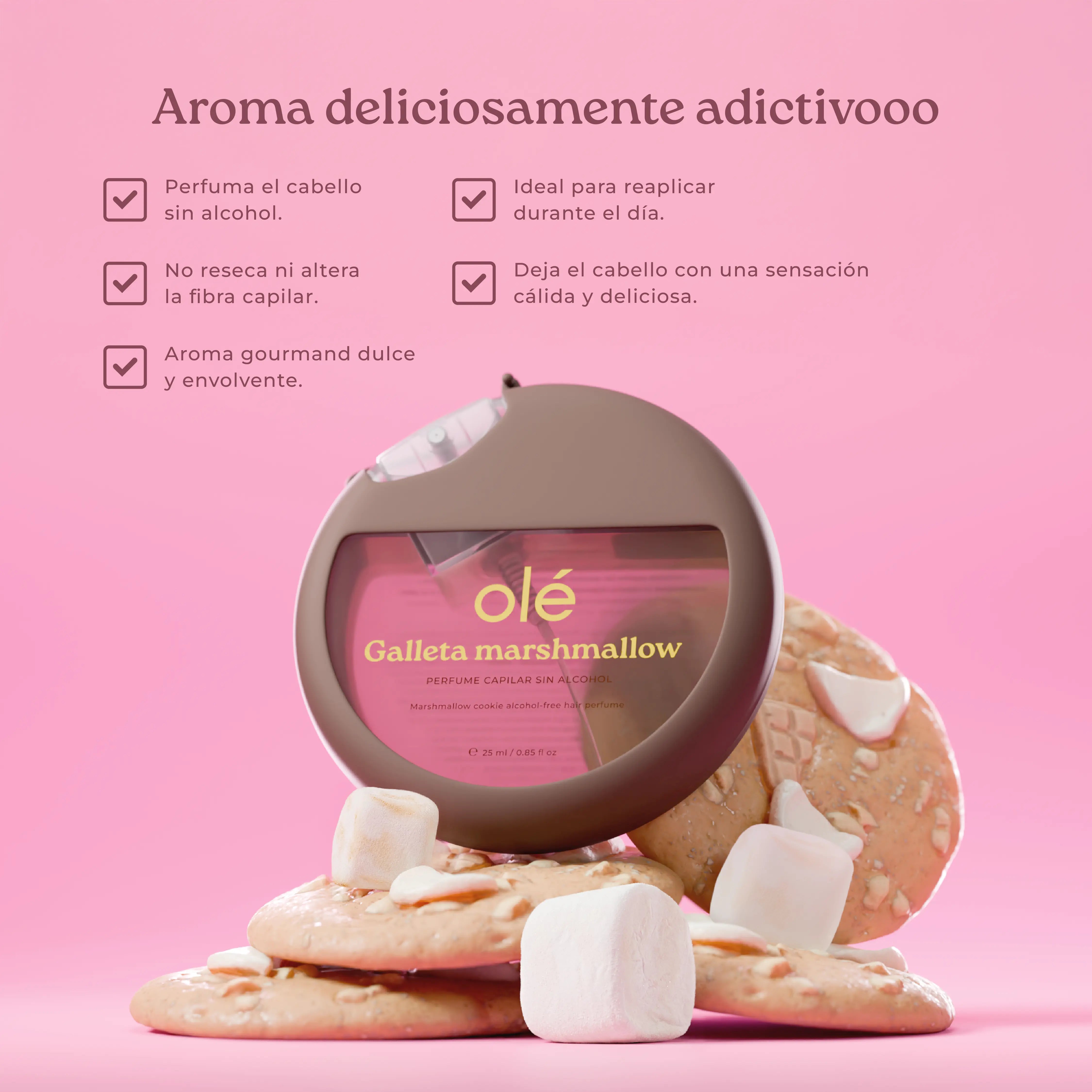 Ole Capilar Perfume Capilar sin alcohol aroma a Galleta Marshmallow 25ml