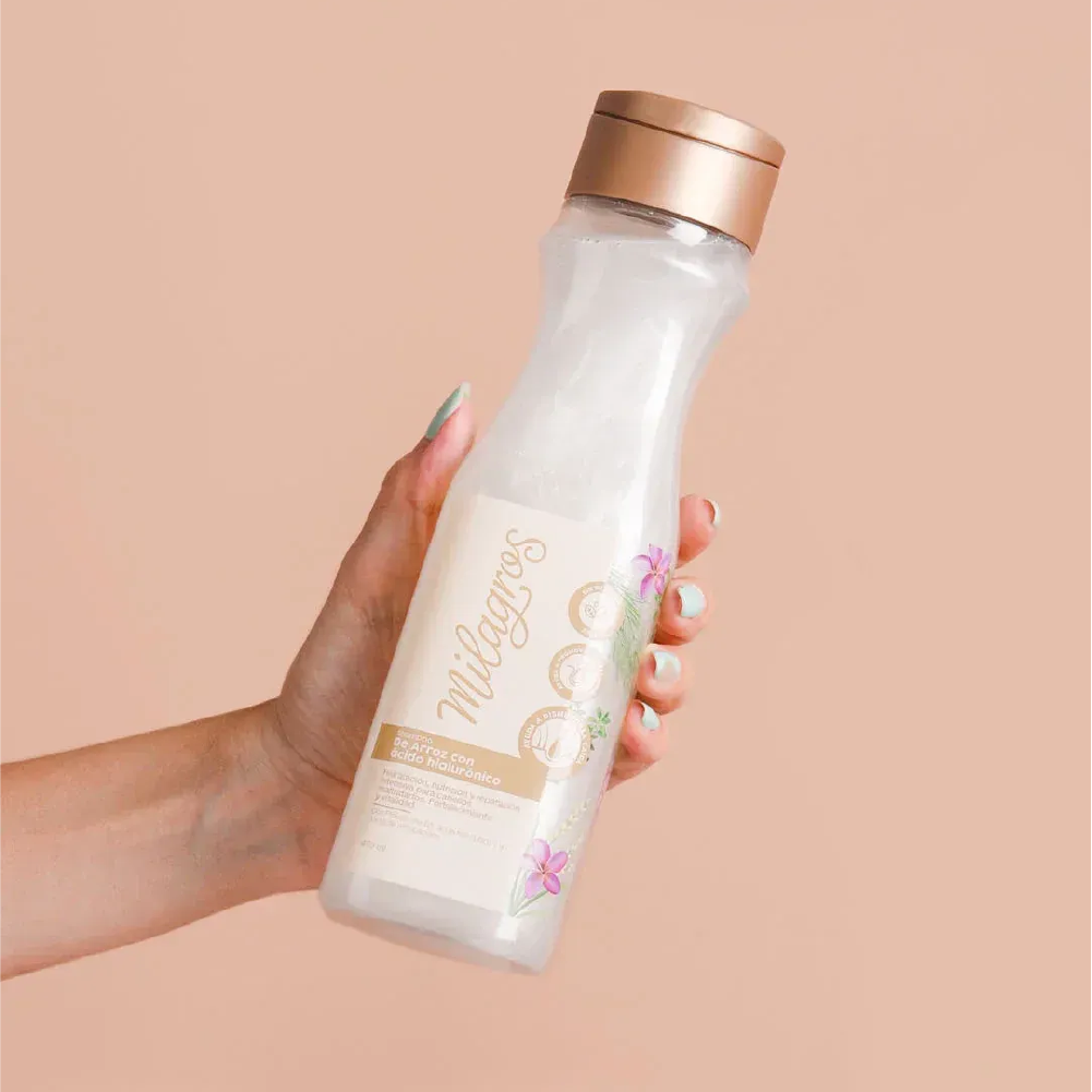 Milagros Shampoo de Arroz con acido hialuronico 450ml