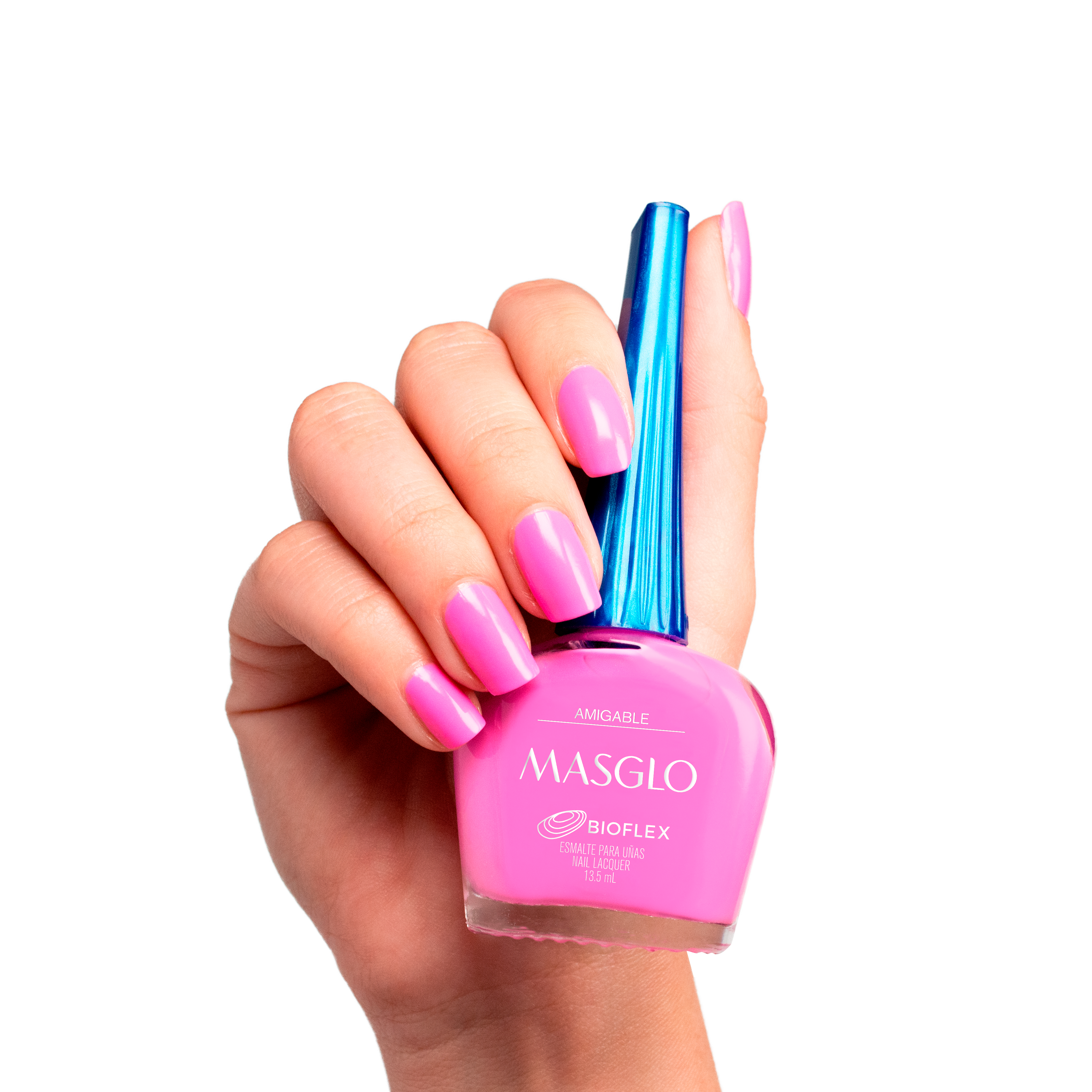 AMIGABLE - ESMALTE TRADICIONAL CREMOSO MASGLO 13,5 ML - GAMA FUCSIA