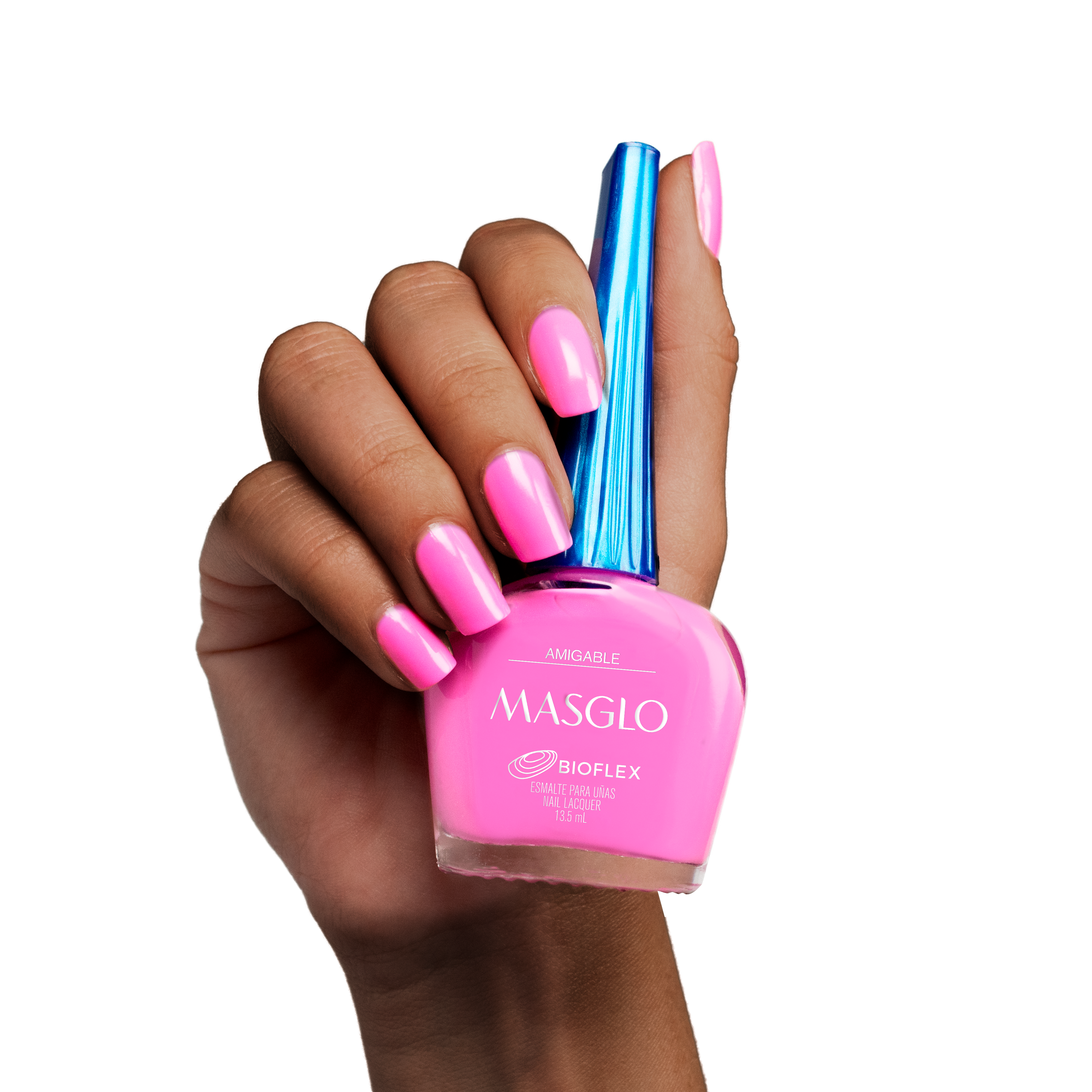 AMIGABLE - ESMALTE TRADICIONAL CREMOSO MASGLO 13,5 ML - GAMA FUCSIA