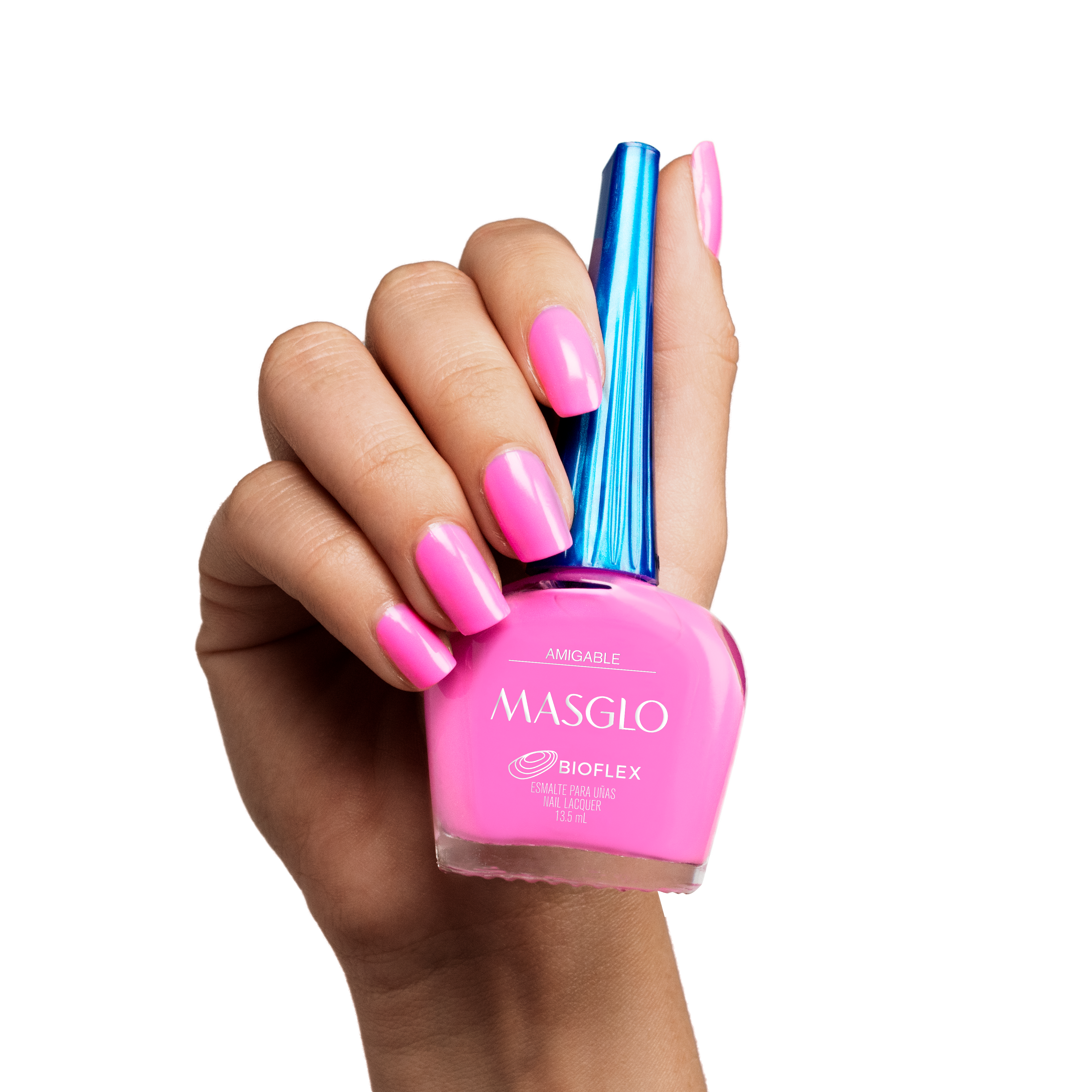 AMIGABLE - ESMALTE TRADICIONAL CREMOSO MASGLO 13,5 ML - GAMA FUCSIA