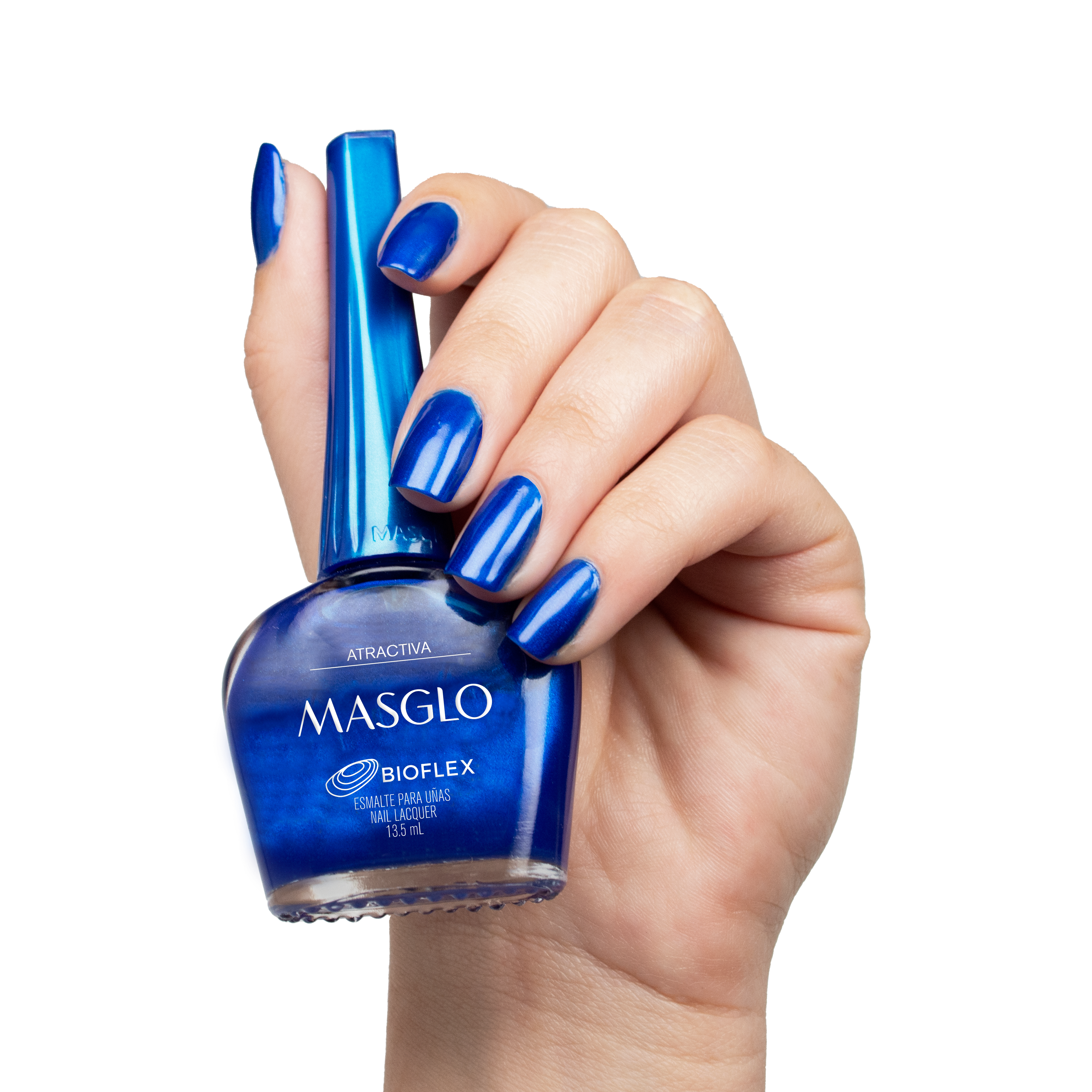 ATRACTIVA - ESMALTE TRADICIONAL PERLADO MASGLO 13,5 ML - GAMA AZUL