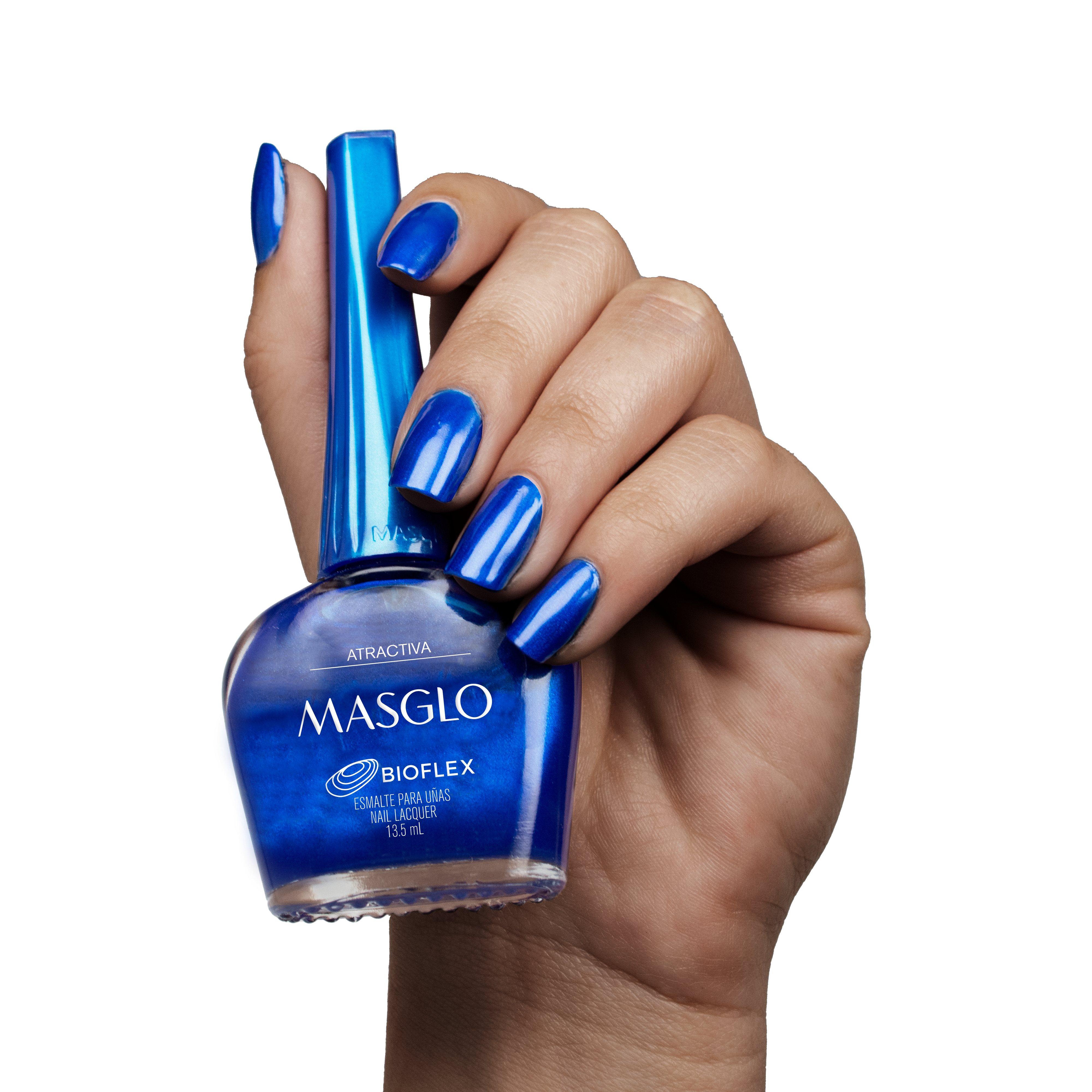 ATRACTIVA - ESMALTE TRADICIONAL PERLADO MASGLO 13,5 ML - GAMA AZUL