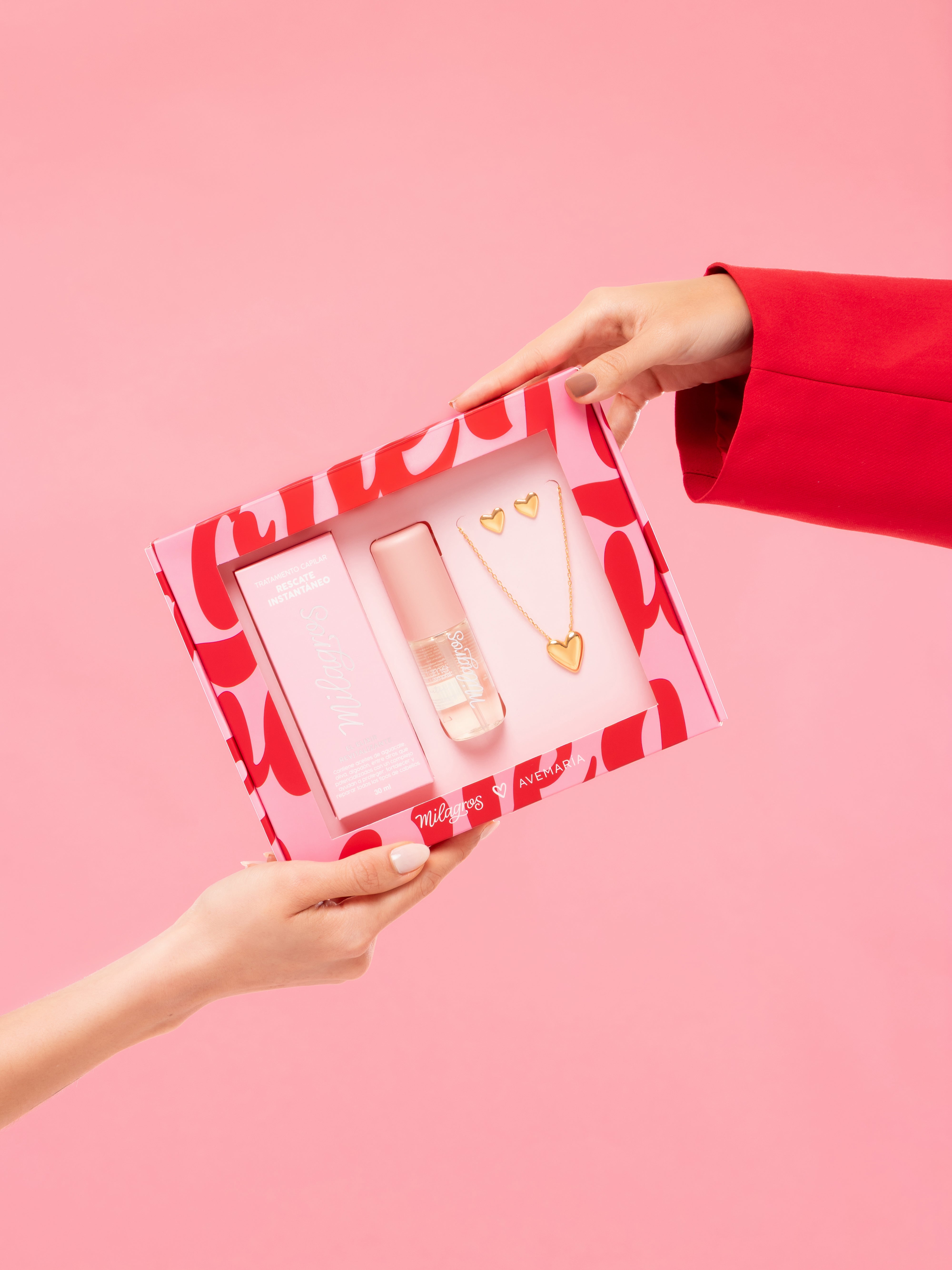 Kit Milagros x Avemaria - Rescate instantaneo, Mini perfume Martina, Set de Collar y Aretes (3 pack)