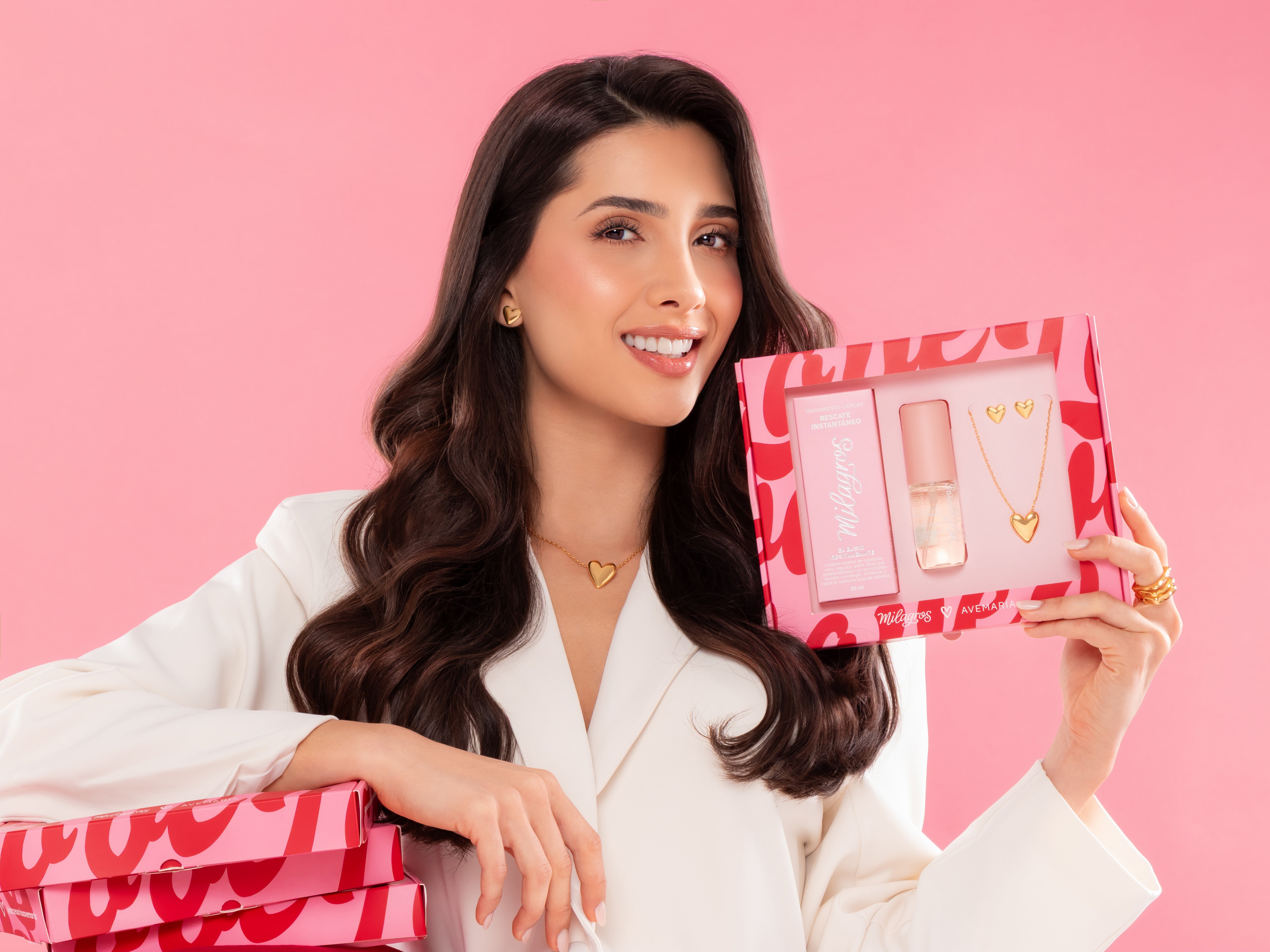 Kit Milagros x Avemaria - Rescate instantaneo, Mini perfume Martina, Set de Collar y Aretes (3 pack)