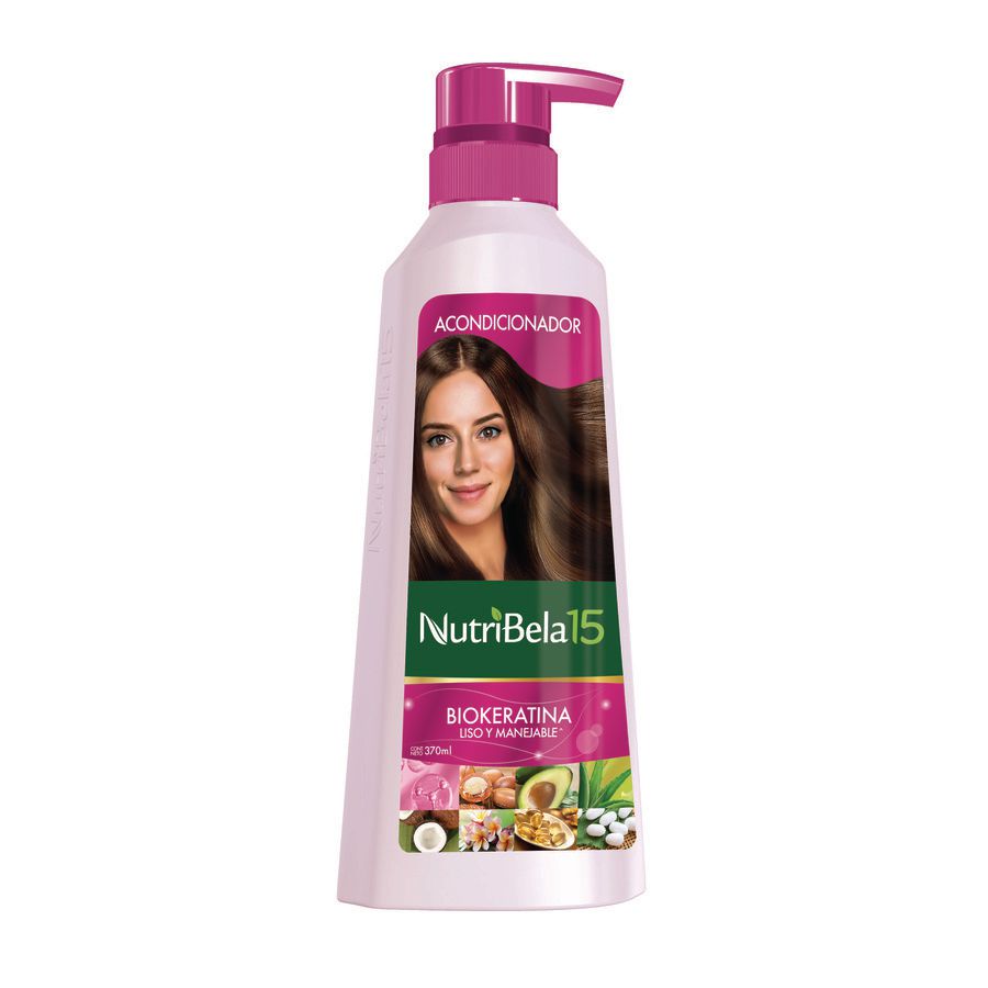 Nutribela Acondicionador biokeratina liso y manejable x 370 ml