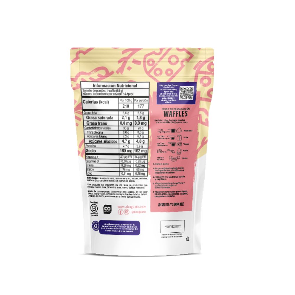 Alcaguete Almojabana Waffles 400gr Snack 
