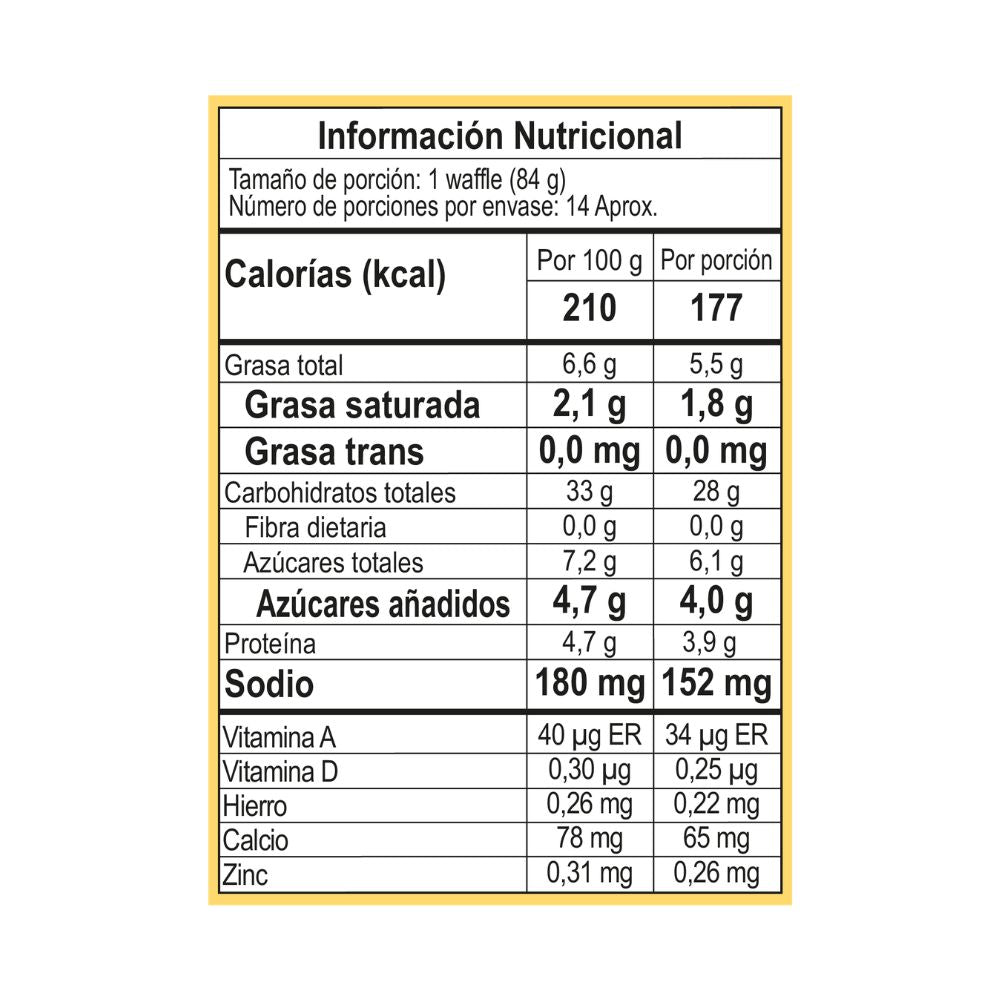 Alcaguete Almojabana Waffles 400gr Snack 