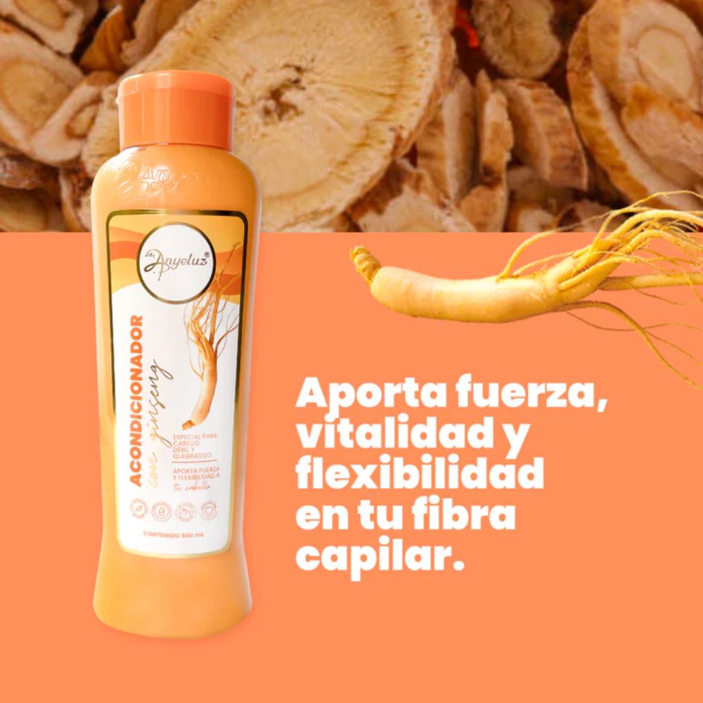 Anyeluz Shampoo con Ginseng Y Anyeluz Acondicionador con Ginseng (2 Pack)
