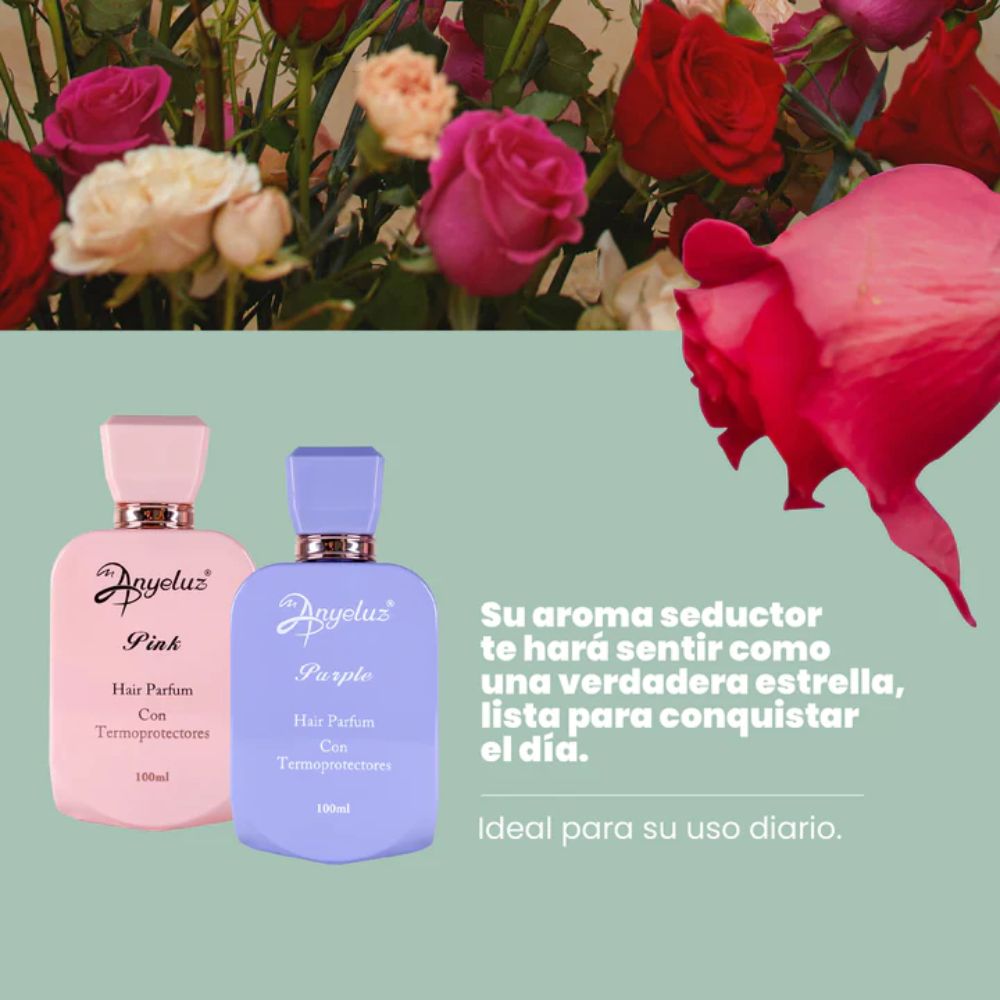 Anyeluz Perfume capilar Pink and Purple Con Termoproteccion 100mL (2 Pack)