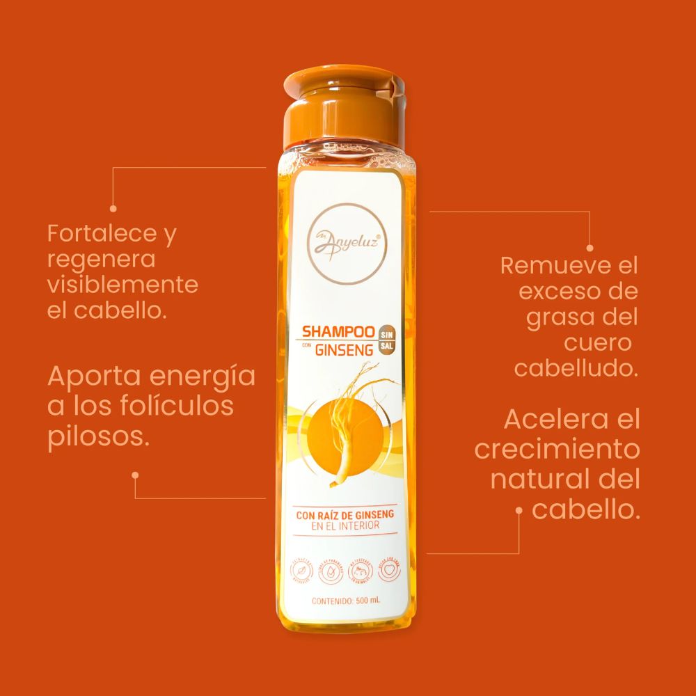 Anyeluz Shampoo con Ginseng Y Anyeluz Acondicionador con Ginseng (2 Pack)