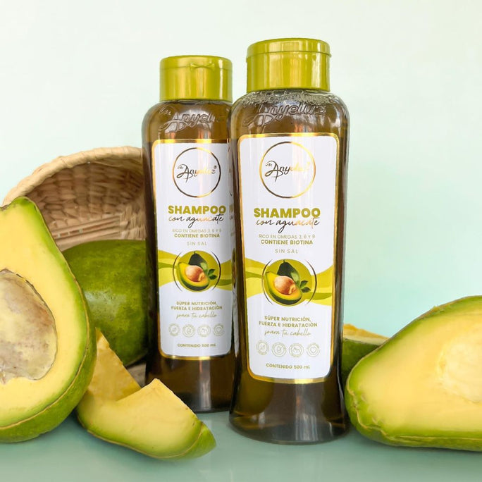 RUUFE Avocado Shampoo 15.2 shampoo de aguacate anyeluz Omegas 3, 6 and 9, contains biotin and has no salt Ideal to give super nutrition, strength and hydration to your hair Shampoo anyeluz
