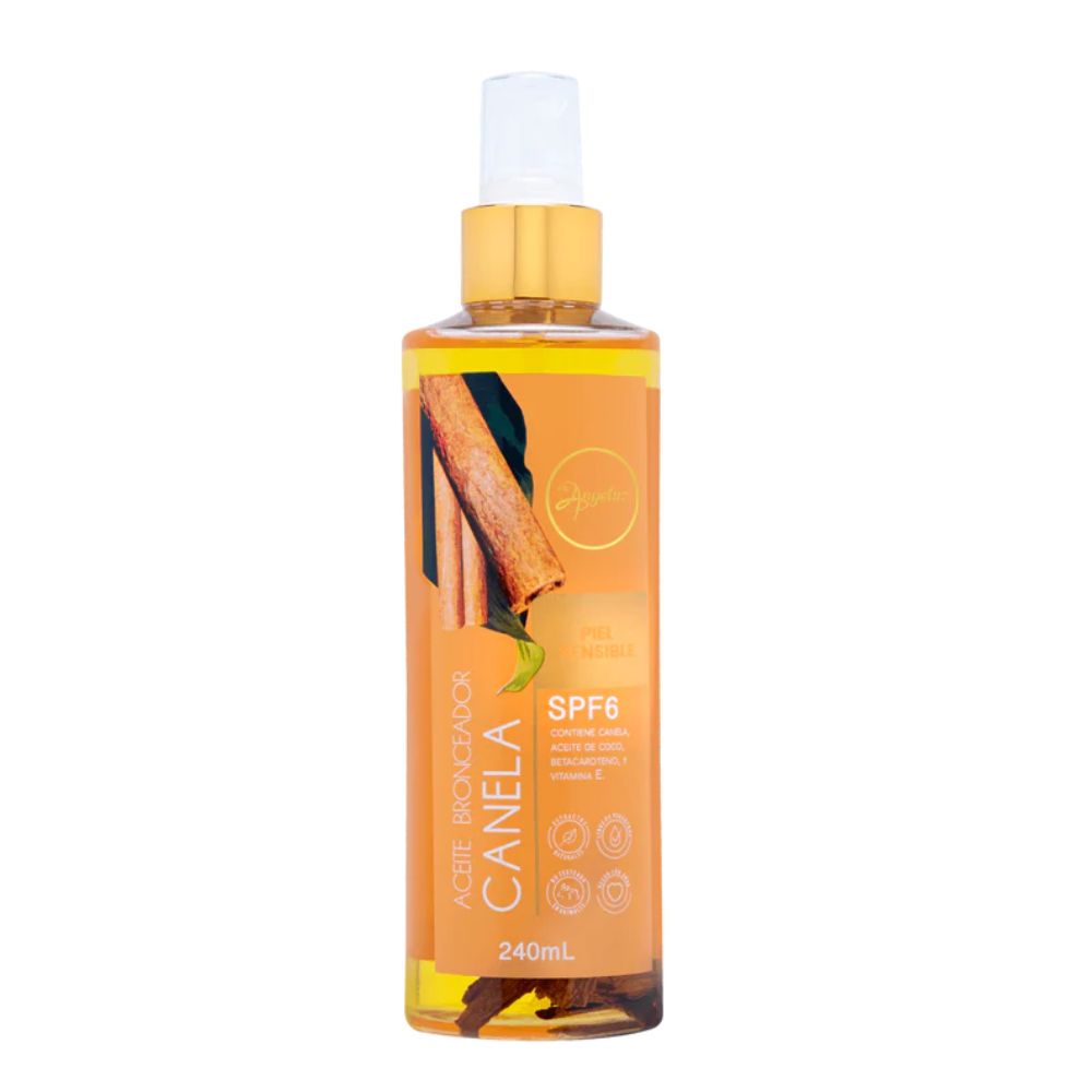 Anyeluz Aceite bronceador Achiote, Anyeluz Aceite bronceador Canela y Anyeluz termoprotector con oleo de argan (3 pack)