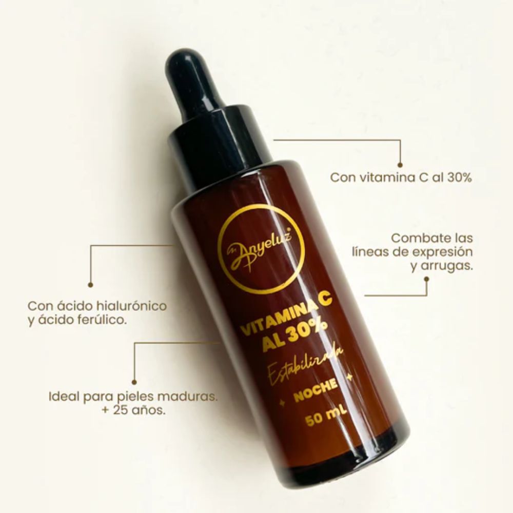 Anyeluz Vitamina C Dia Anti Aging y Anyeluz vitamina C Noche mejora el colageno (2 pack)