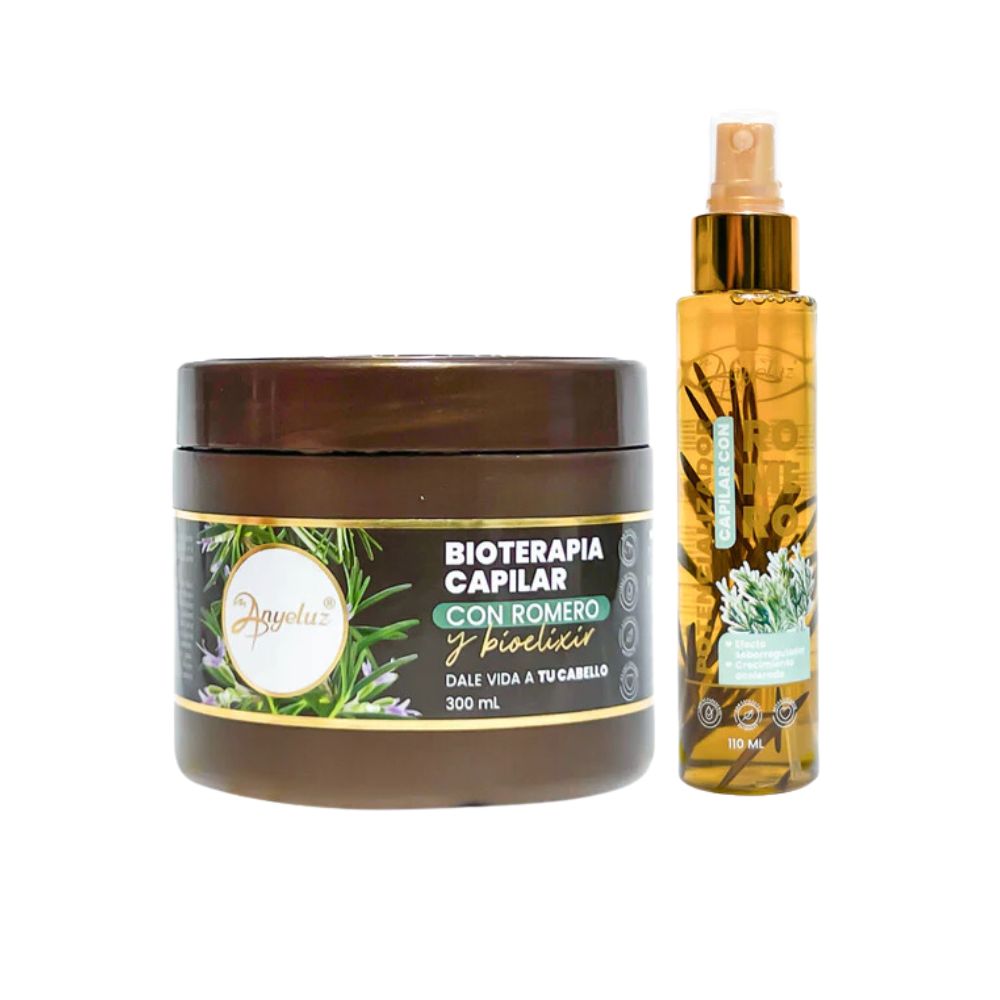 Anyeluz Hair Biotherapy with Rosemary and Anyeluz Enhancer with Rosemary (2 Pack) 