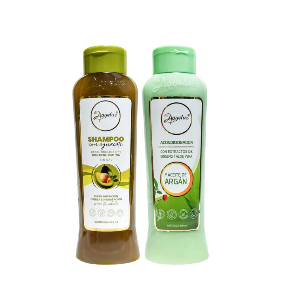 Anyeluz Avocado Shampoo and Anyeluz Conditioner with Argan Oil (2 pack) 