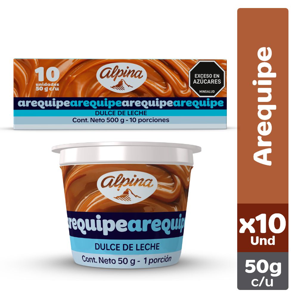 Alpina Arequipito Caja x10und - 50g (1 Caja)