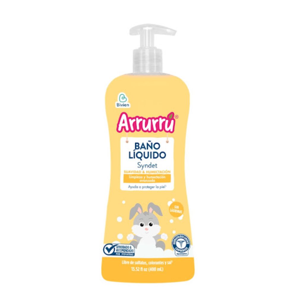 Arrurru Baño Liquido Suavidad Y Humectacion Syndet Frasco x 400ml
