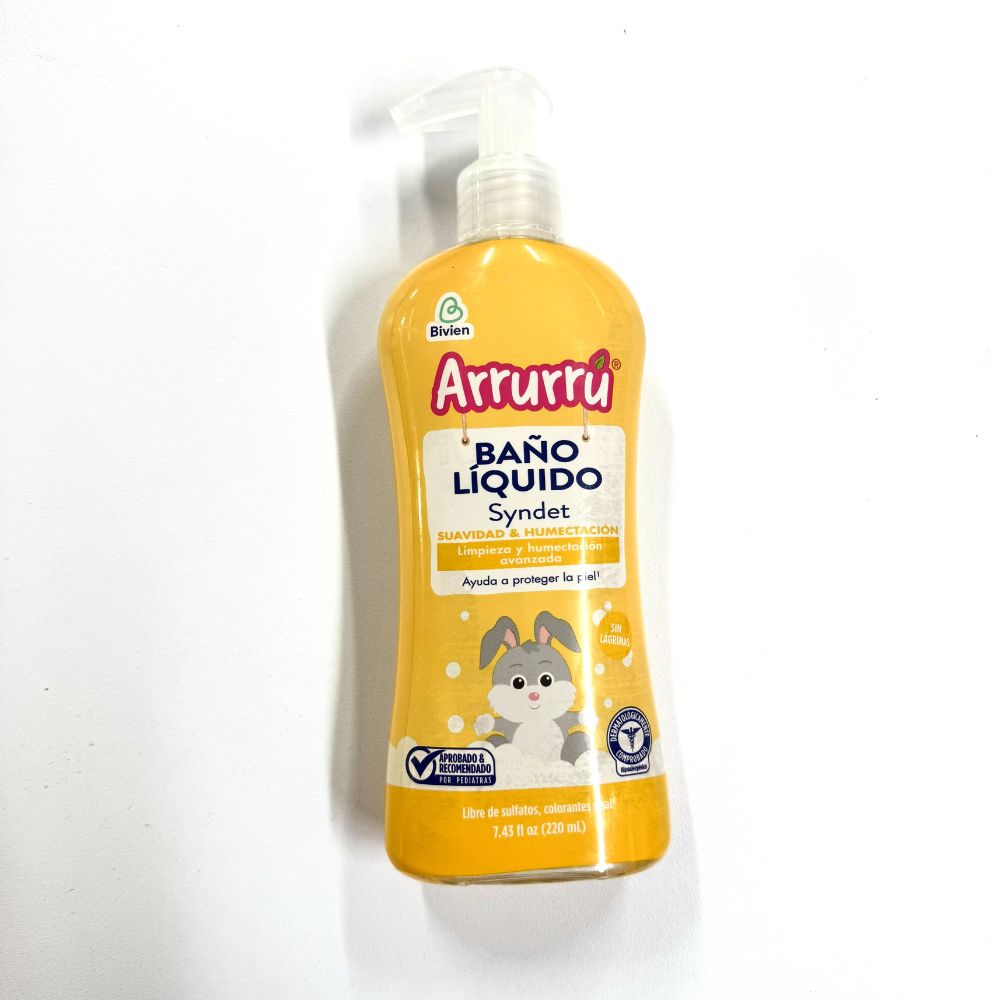 Arrurru Baño Liquido Suavidad Y Humectacion Syndet Frasco x 220ml