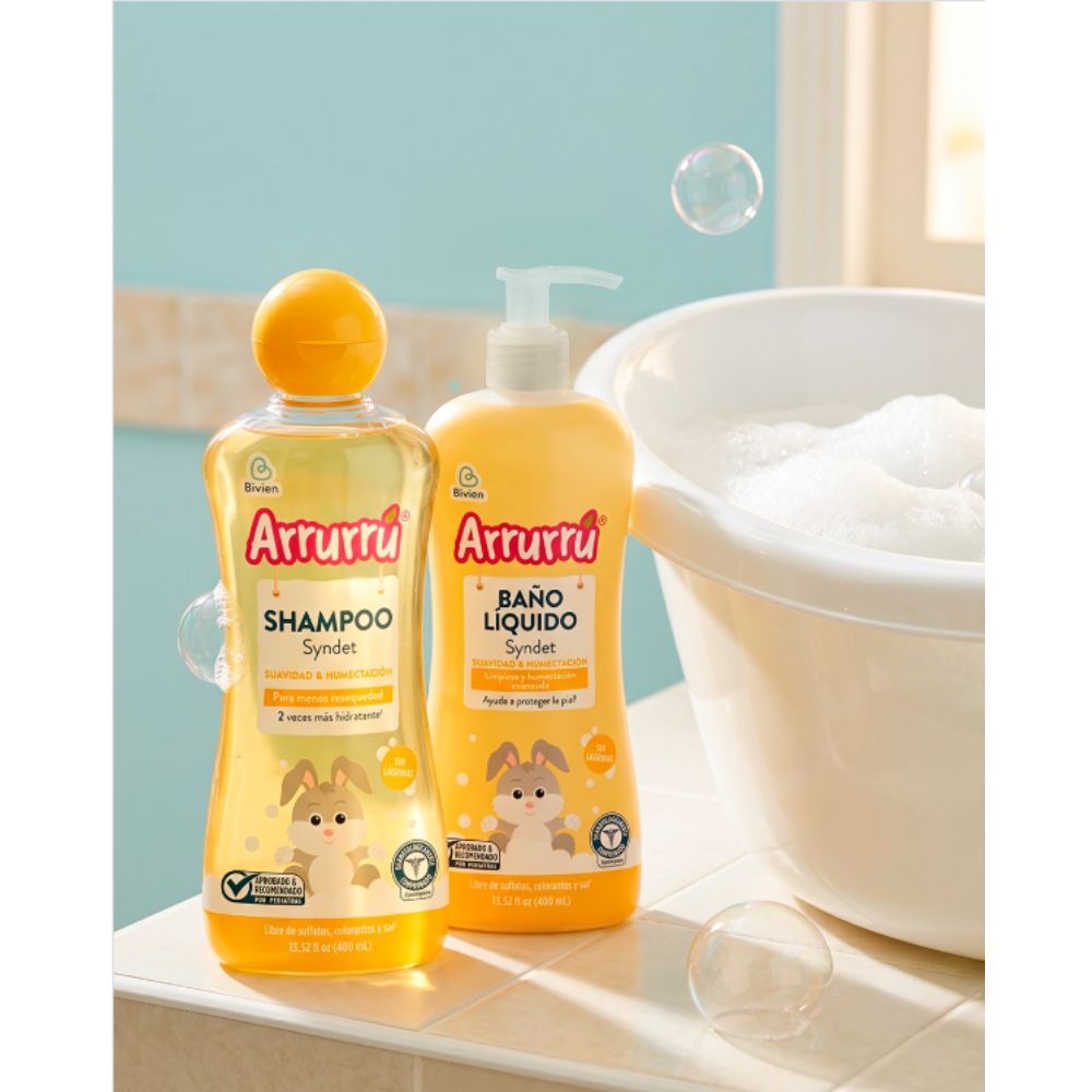 Arrurru Baño Liquido Suavidad Y Humectacion Syndet Frasco x 400ml