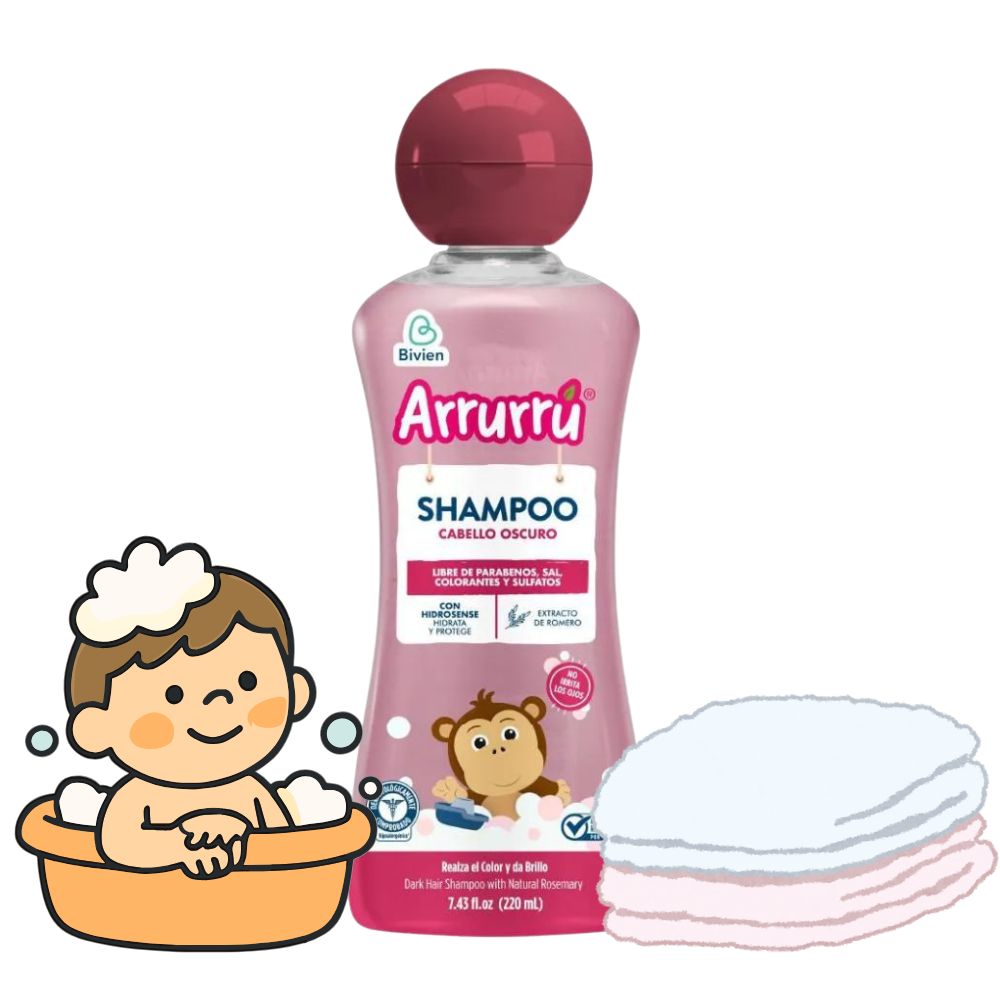 ARRURRU Shampoo Bebe CABELLO OSCURO 220ml