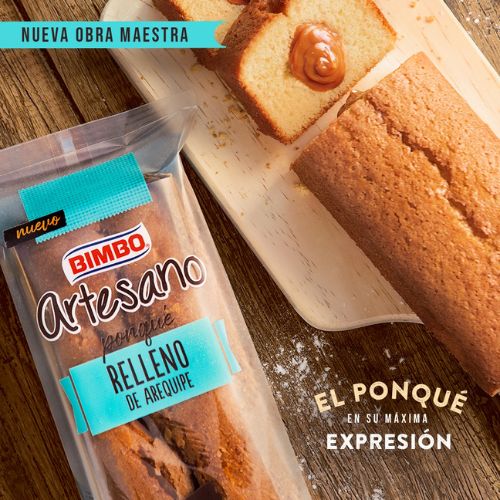 Bimbo Ponque Arequipe (2 pack) Dulce de Leche (Arequipe) sponge cake Colombian snacks bimbo mexican cakes Dulce Mexicano Dulce Colombiano Colombian food mecato colombiano food