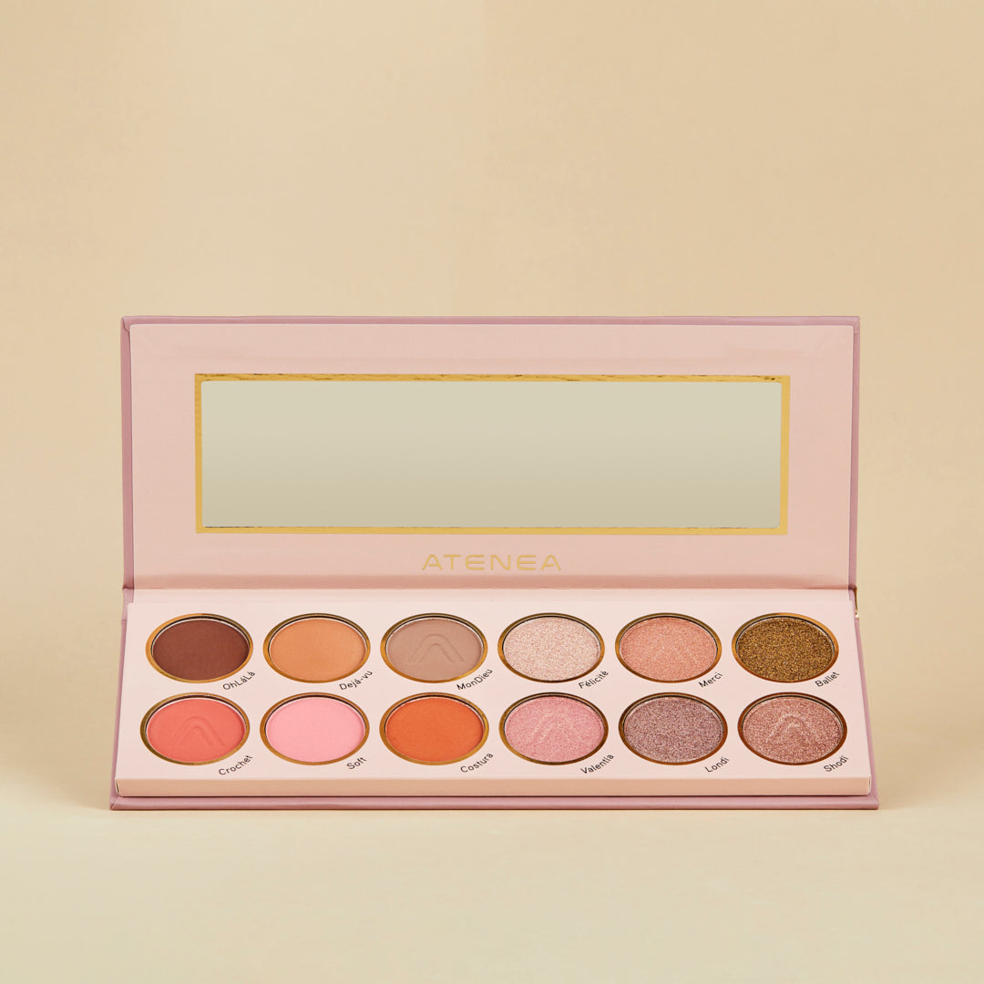ATENEA ROSE EYESHADOW PALETTE 12 SUBLIME TONES