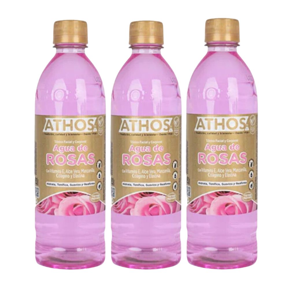 Agua de Rosas Athos 500ml (3 Pack)