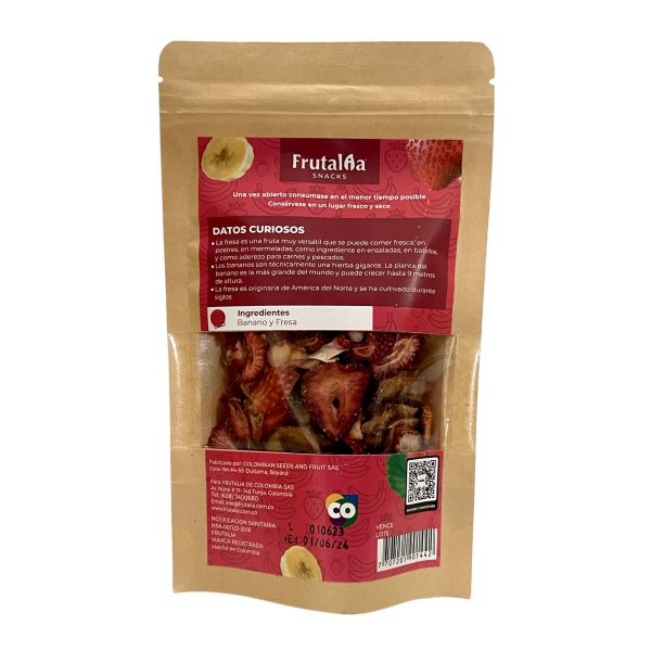 Frutalia Snack banano y fresa x50gr