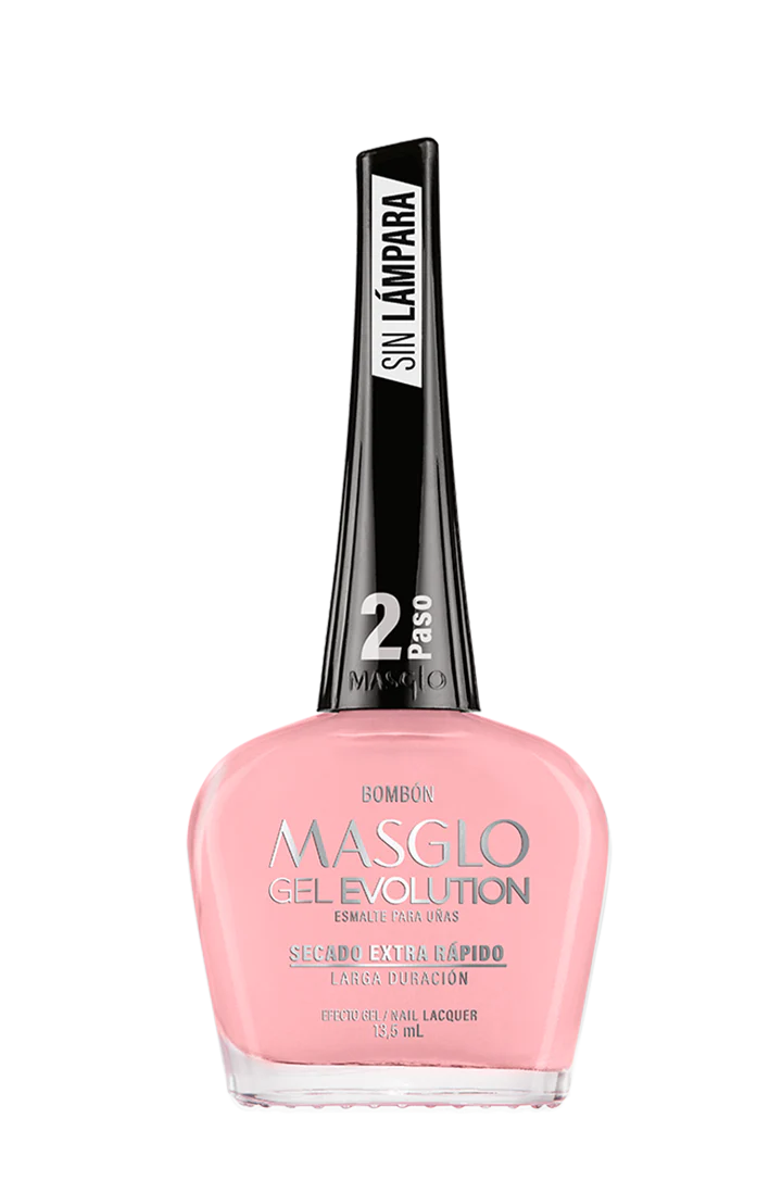 BOMBÓN - ESMALTE GEL EVOLUTION EFECTO GEL MASGLO 13,5 ML CREMOSO - GAMA ROSADO