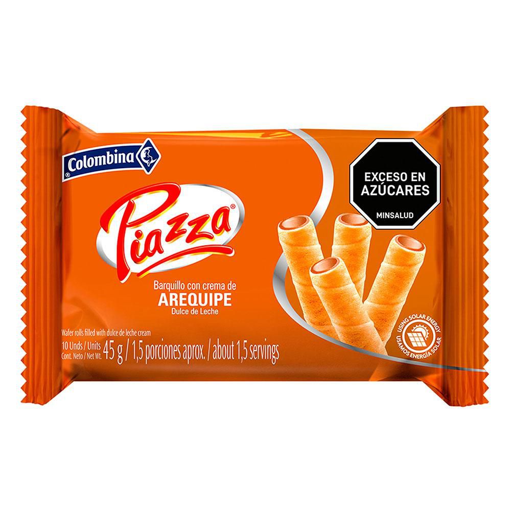 PIAZZA Barquillo con crema de Arequipe x 10unid (45 gr)