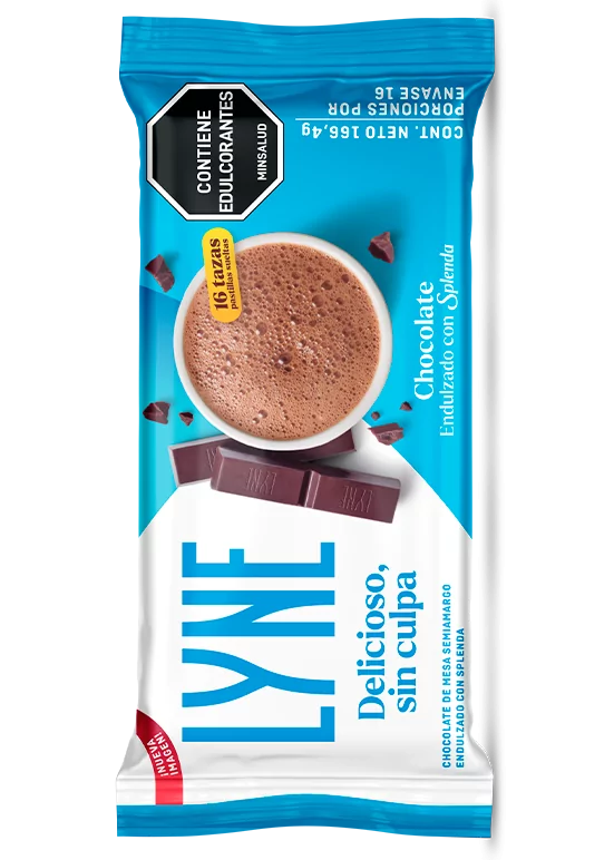Lyne chocolate bar sweetened with splenda x166gr