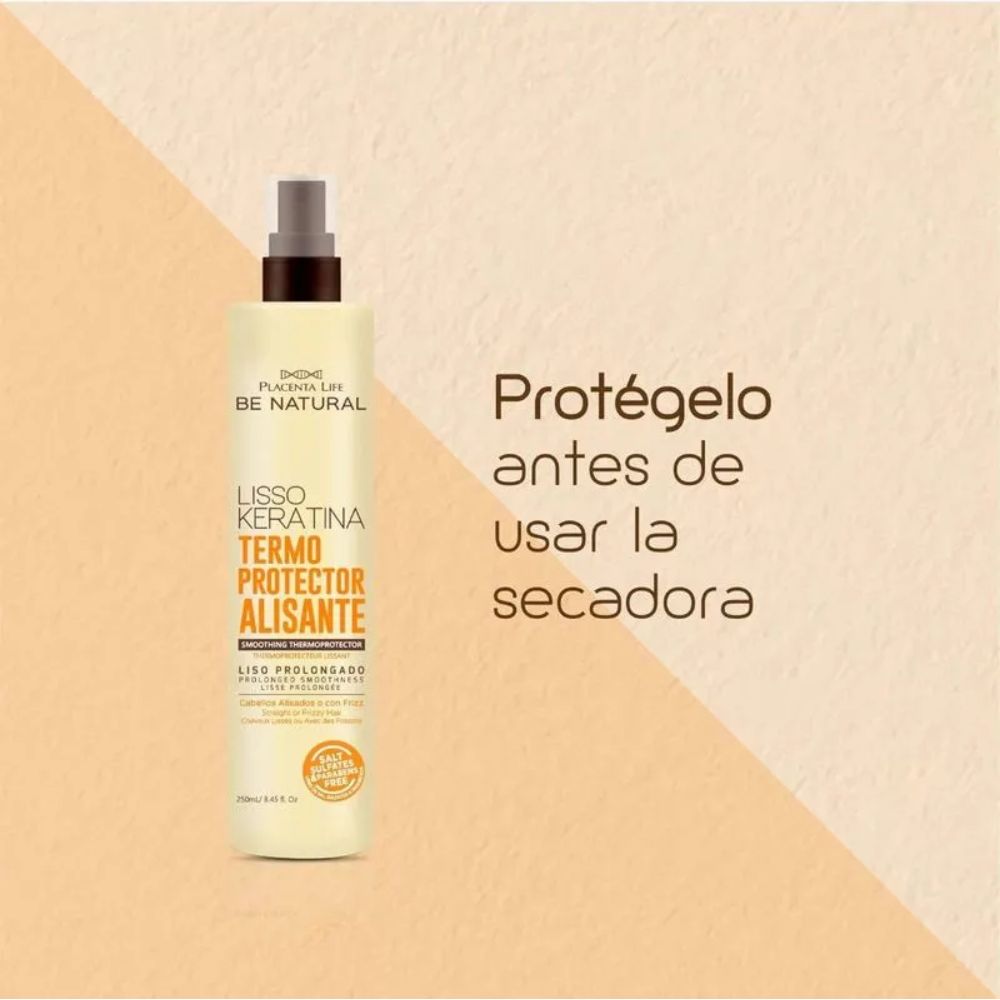 Be Natural Termoprotector Alisante Lisso Keratina x 250ml