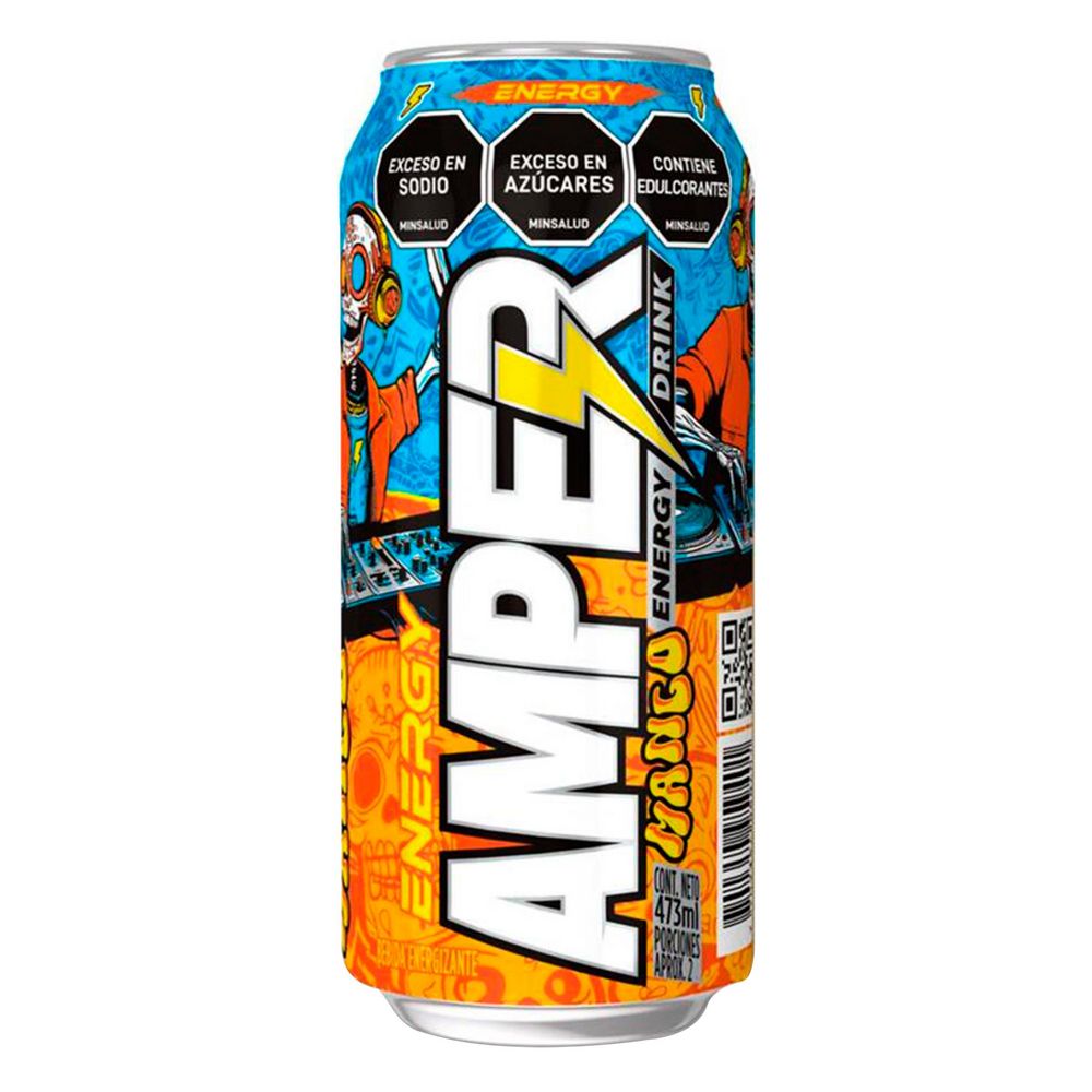 AMPER Bebida energizante sabor a mango 473 ml