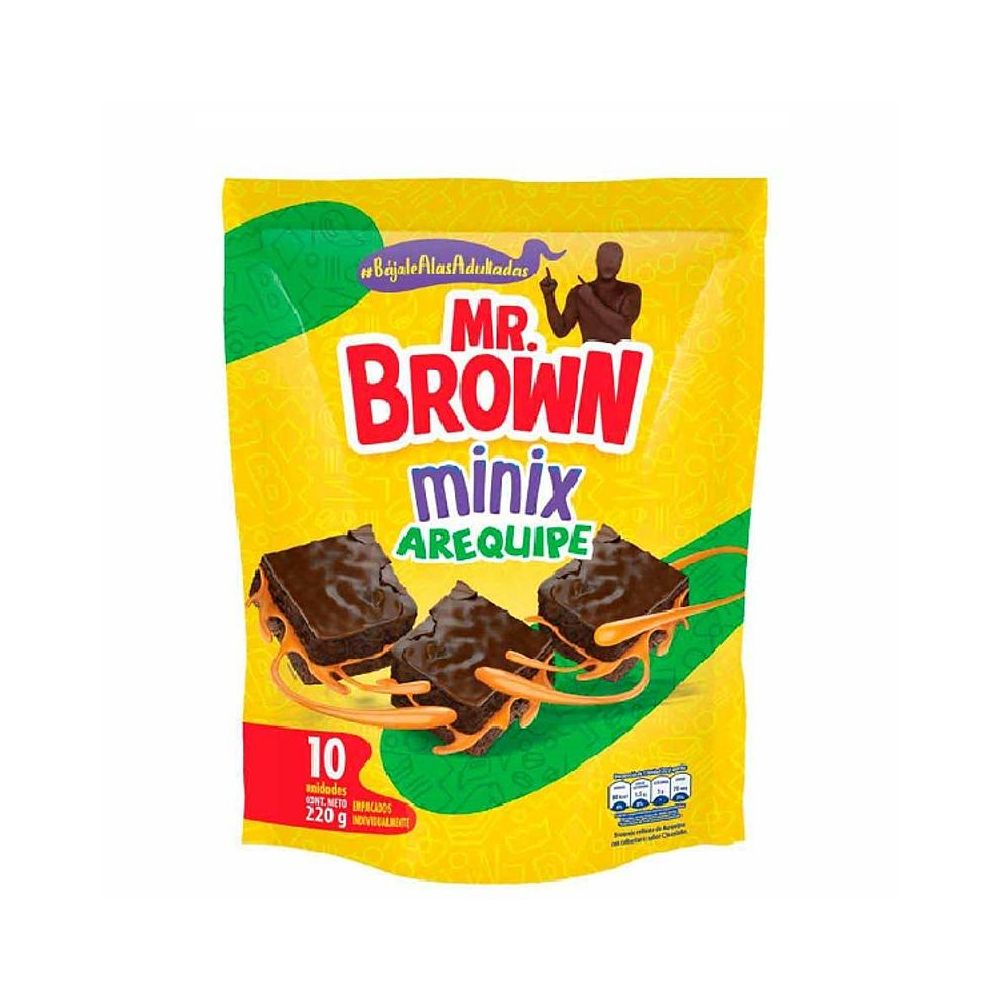 Bimbo Brownie Mini Mr.Brown Mix 10 Unidades 220gr  Snack