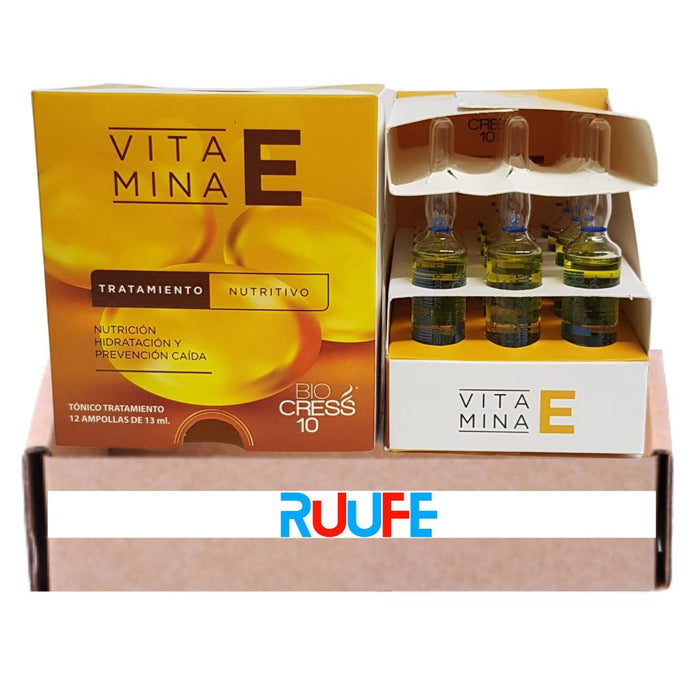 Ampoules to hydrate and nourish hair (12 Pack) biocress 10 ampolletas vitamina E tratamiento nutricion box of 12 ampolletas