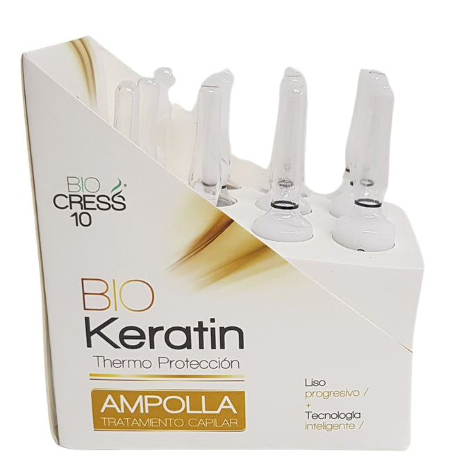 Ampoules for hair damage hair (12 Pack) biocress 10 ampolletas bio keratin doble concentracion